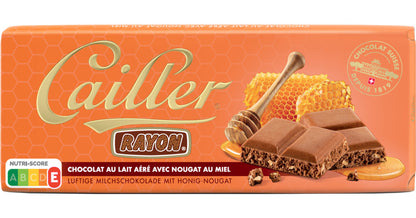 Cailler · Chocolate bars · milk chocolate with honey & nougat 100g